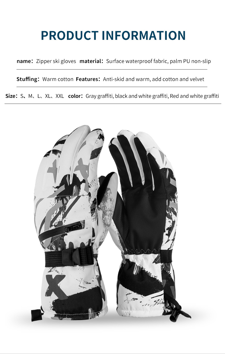 Womens Professional Winter Snowboard Ski Gloves Pu Leather - Temu