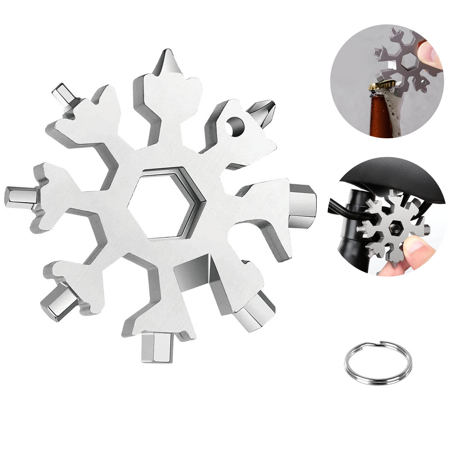 Stocking Stuffers Gifts for Men, 2 Pack 18 in 1 Snowflake