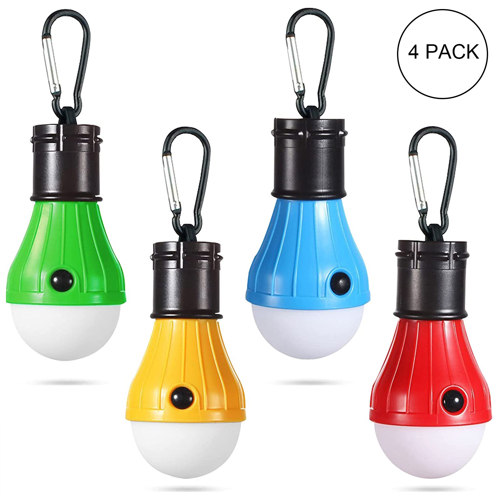 4 Pack Compact Camping Light Bulbs Portable Battery Powered Led