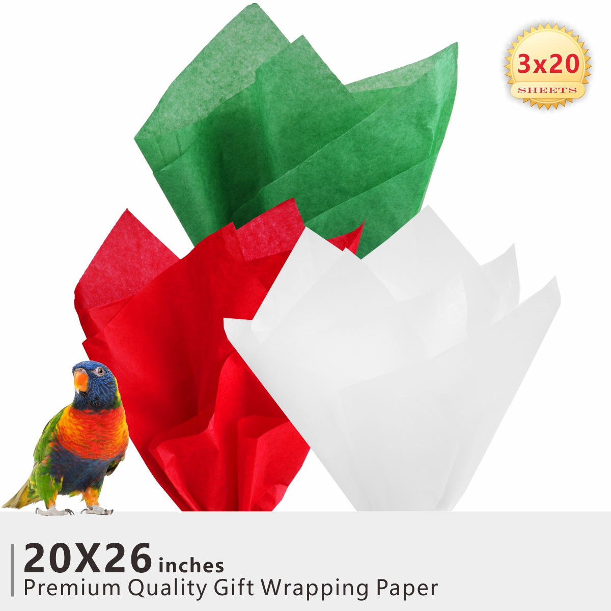  Koogel 320 Sheets Christmas Tissue Paper, Red Green Gift Wrapping  Paper 14 x 10Inch Craft Tissue Paper Bulk for Xmas Wedding Holiday Gifts  Box DIY Crafts Decoration : Health & Household