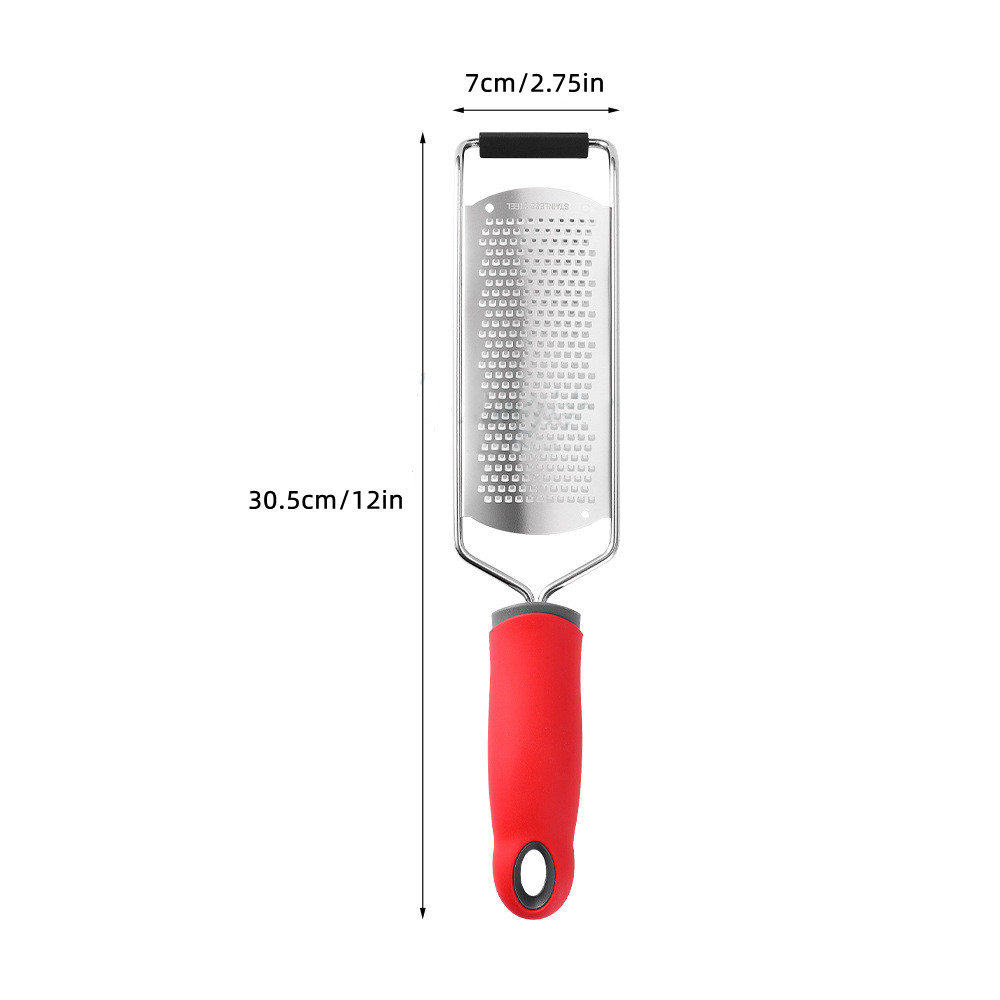 Stainless Steel Food Grater With Round Beech Wood Handle - Temu