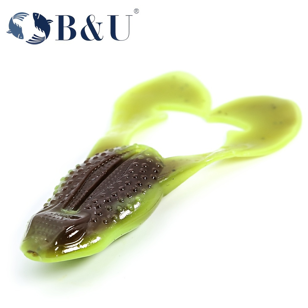 Fishing Bait Frog  Silicone Fishing Lures Swimbaits with Barbed