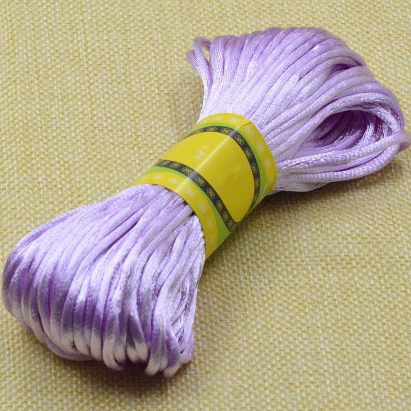 1pc Non-elastic Purple Beading Cord, Colorful Crafting Thread