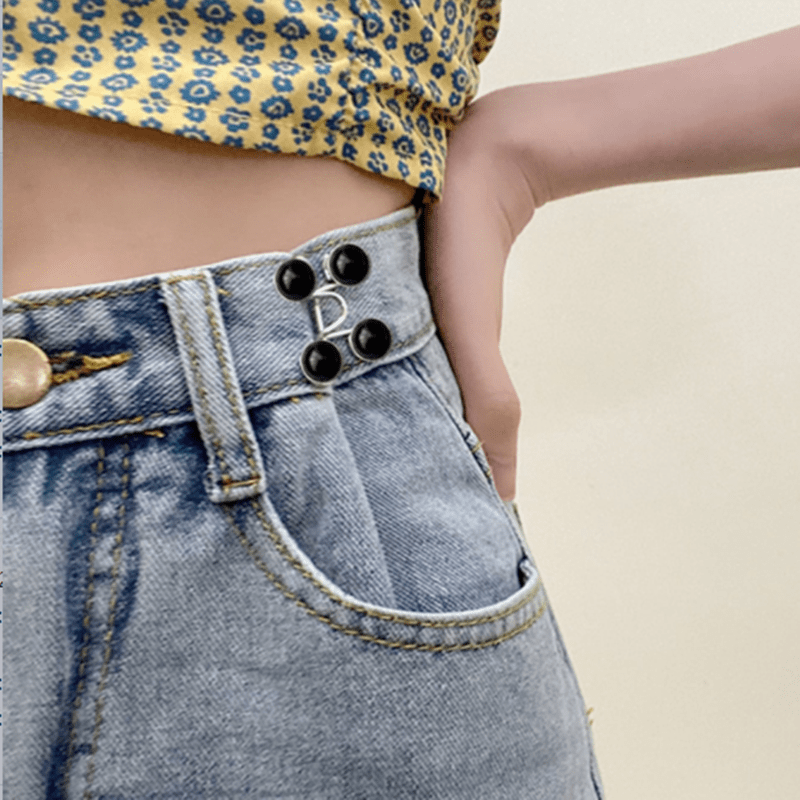 Pearl Waist Tightener Buckle Adjustable Nail-free Jeans Button