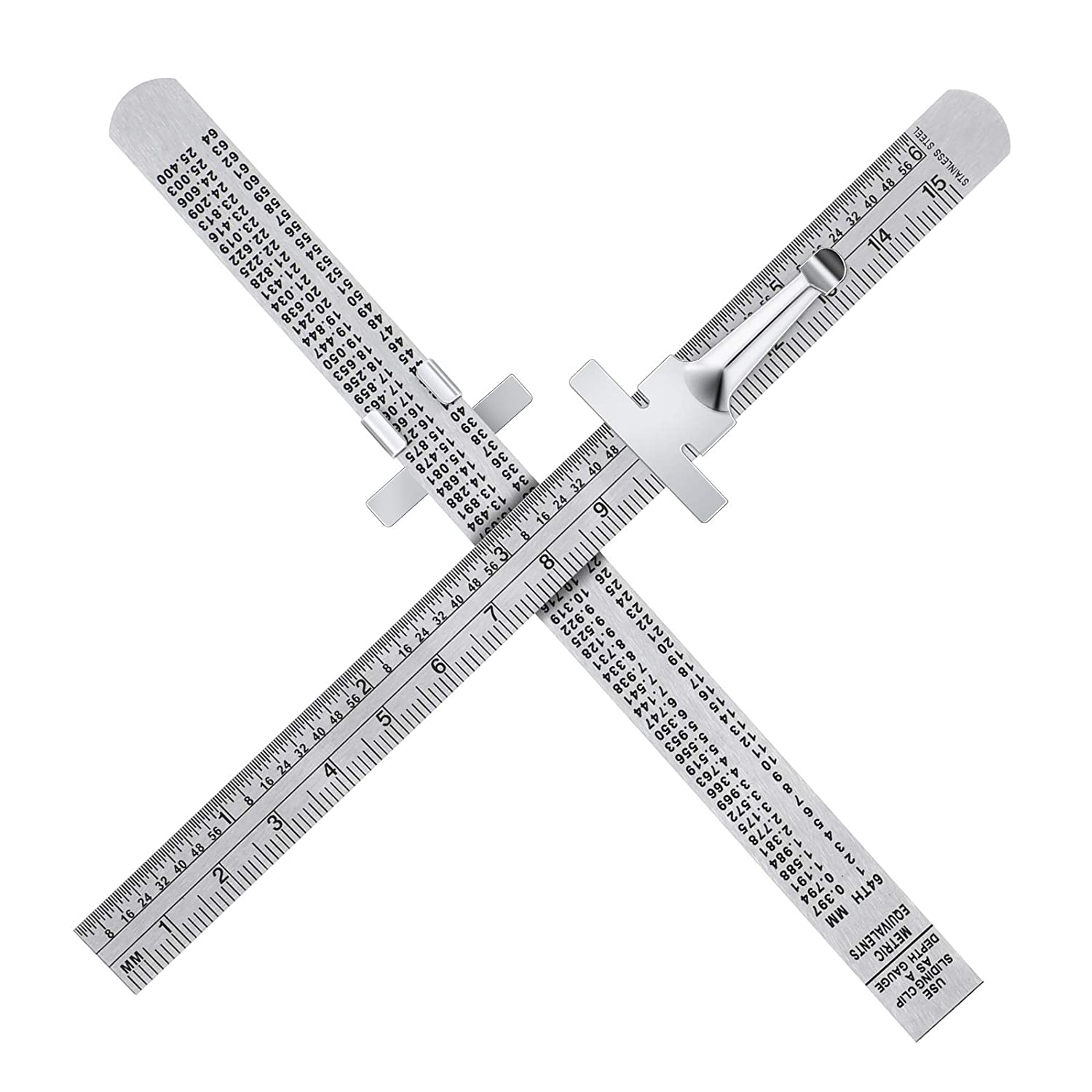 Stainless Steel 6\ Pocket Ruler with Clip, in Canning Tools