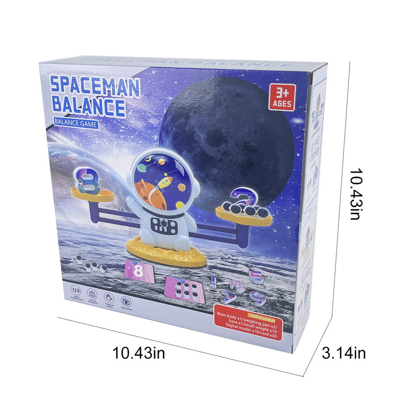 Astronauta Balance Math Jogo Educacional Early Learning Scale STEM  Brinquedos Montessori Math Toy Kids Math Balancing