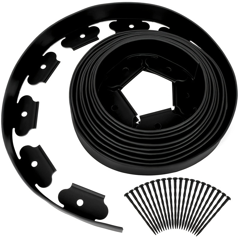 1pc Landscape Edging Kit Black 20ft Length No Dig Garden Edging Border ...