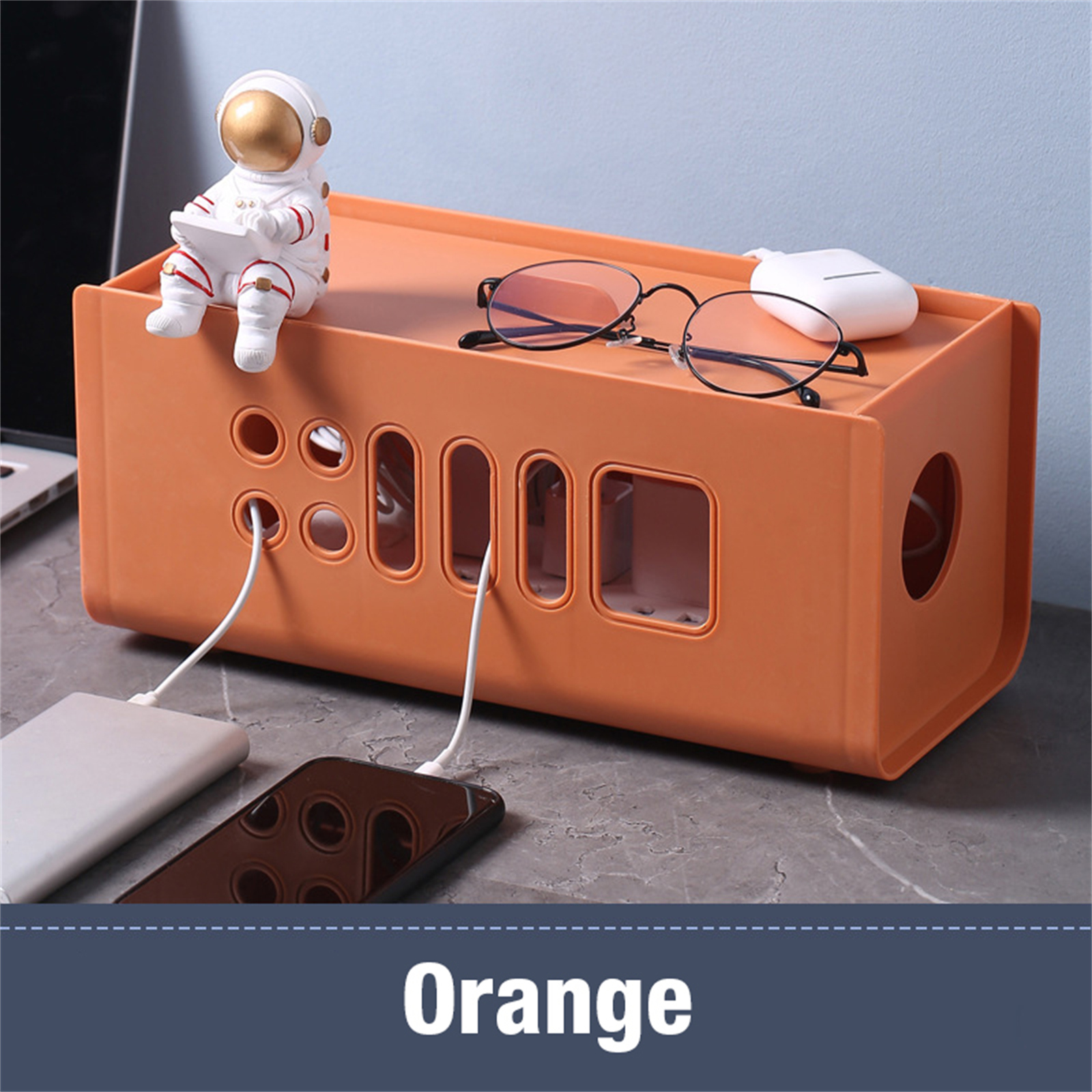 Cable Management Box, Power Strip Holder, Floor Socket Hider, Desktop Power  Cord Organizer, Tv Cord Cover, Cord Storage Device, Extension Cord Hider,  Office Power Cord Concealer - Temu