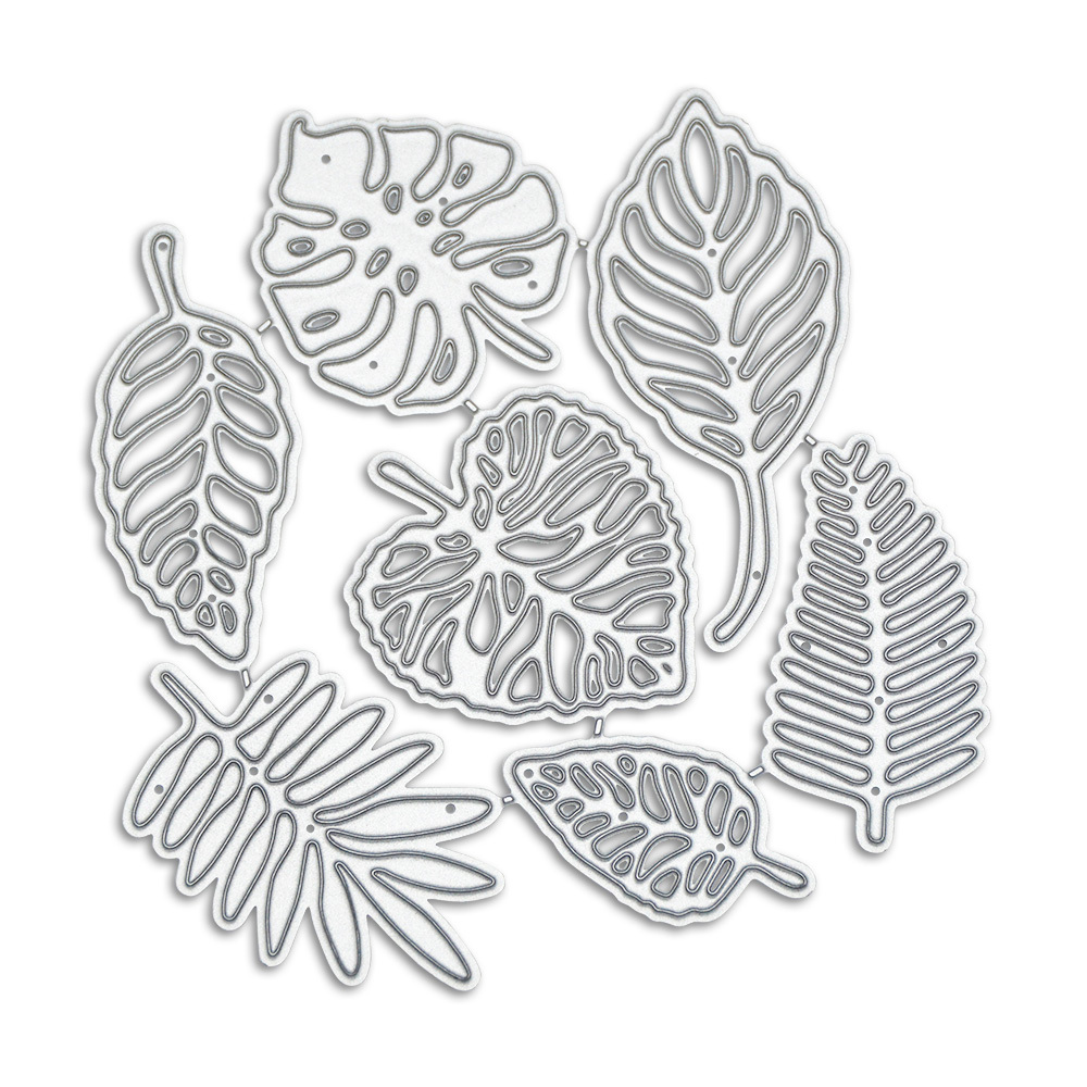 Leaf 7 Cutting Dies Embossing Scrapbook Papercutting Greeting Cards  Decorative Crafts Punch Stencil