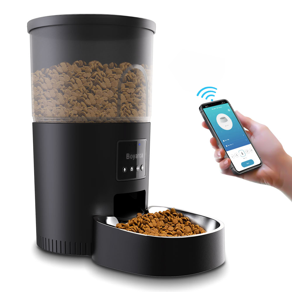 Comedero Gato Automatico WiFi,Programa Personalizado de Alimentación  Automática, 4L Dispensador Comida Gatos, Fuente de Alimentación Dual, Comedero  automático para Gatos, Cerradura de Seguridad : : Productos para  mascotas