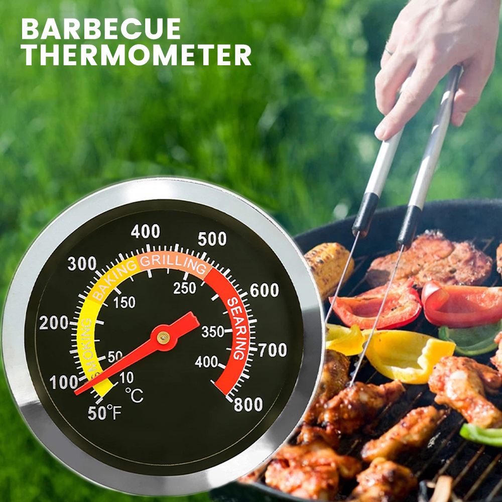 3 inch BBQ Smoking Thermometer Cooking Temp Gauge Grill Smoker Pit