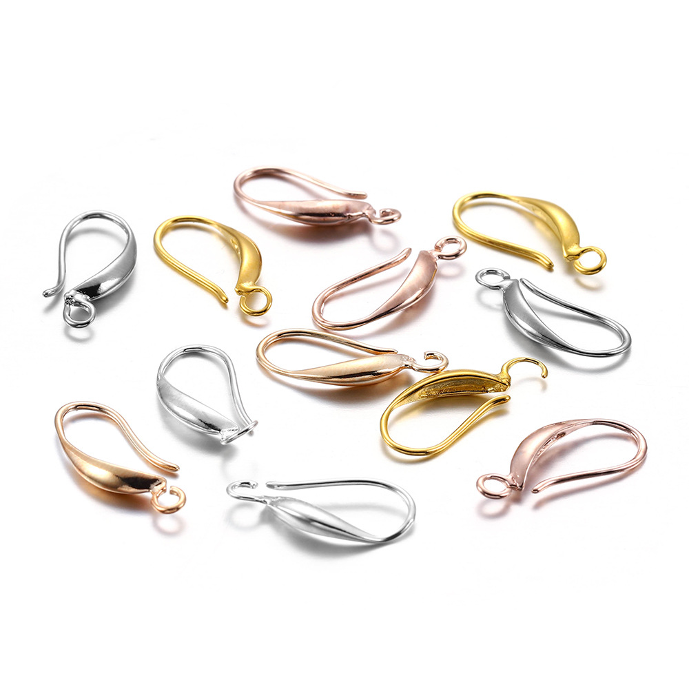 Metal Silver Gold Rose Gold French Earring Hooks Ear Clasps - Temu
