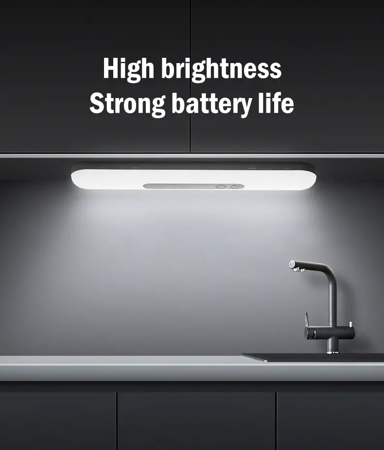 1pc rechargeable smart led light body sensor light wireless automatic magnetic long entrance cabinet wardrobe light bar light 30 x4 5 details 7