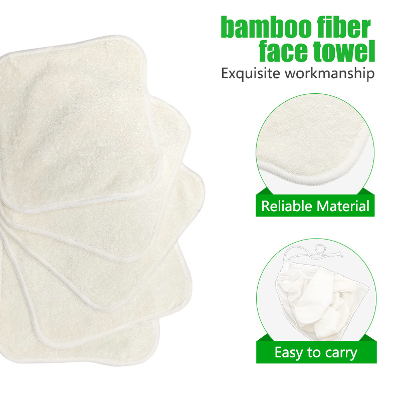 2pcs bamboo baby bath face towel super soft newborn infant washcloth muslin  cloths reusable wipes   cloth details 0