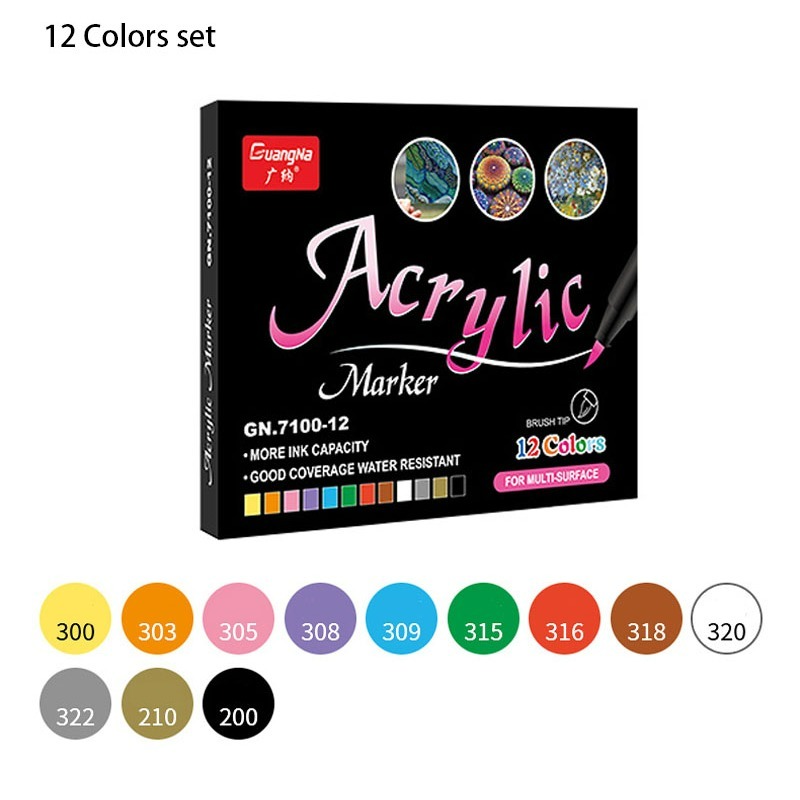  aiguang Acrylic Paint Pens, 36 Colors Dual Tip Acrylic Paint  Markers, for Rock Painting, Wood, Canvas, Paper, Scrapbook, Pumpkin, DIY  Craft, and Small Object Decoration : Arts, Crafts & Sewing