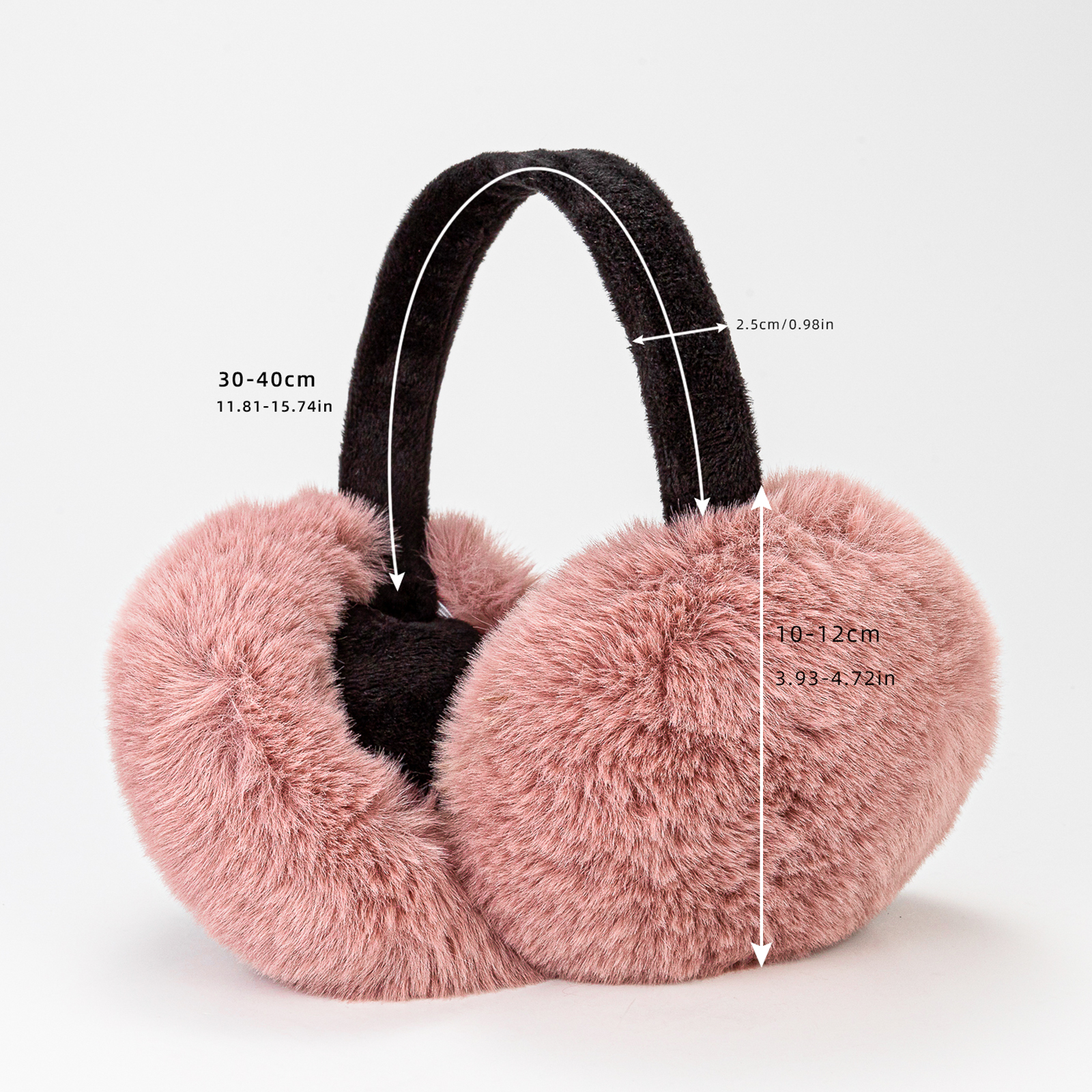 Womens Sheepskin Suede Luxury Ear Warmers Earmuffs Easy Folding Storage  Winter Walks Brown Pink Cold Weather Warmer 