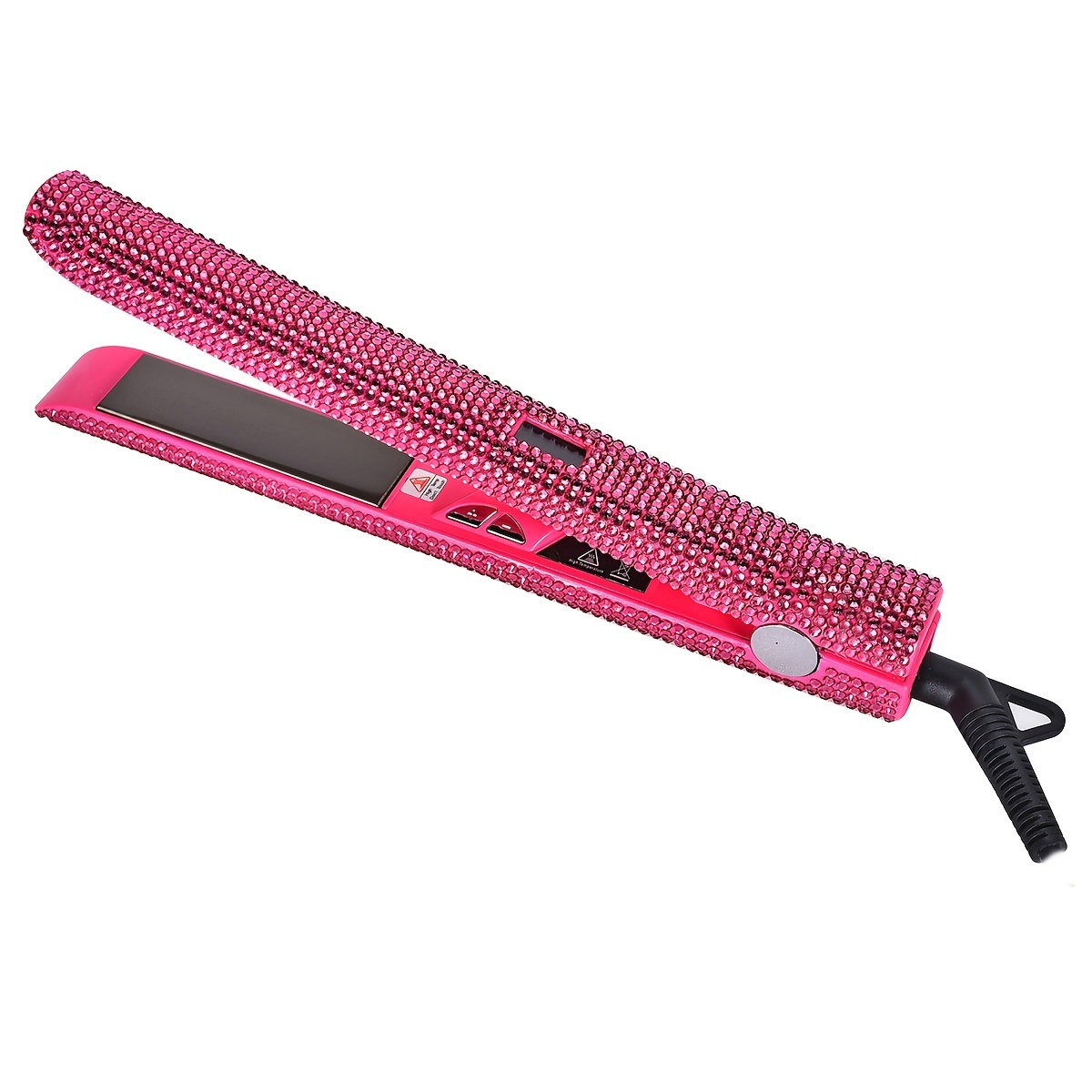 Bling Rhinestone Hair Straightener 2 In 1 Flat Iron Hair Straightener Curler For All Hair Styles Professional Fast Heating Adjustable Temperatures Hair Straightener