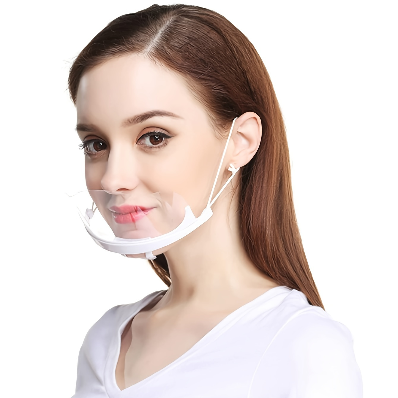 10pcs Visière de Protection Réutilisable Transparent Protection Visage  Anti-Salive Anti-buée Couvre Bouche et Nez Facial Protection