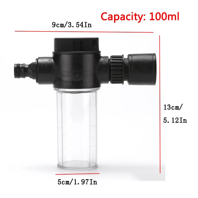 Wirlsweal 1 Set Car Wash Nozzle Adjustable Water-shape Strong Water  Pressure Black Car Washing Machine Hose Nozzle Sprayer Home Supply 