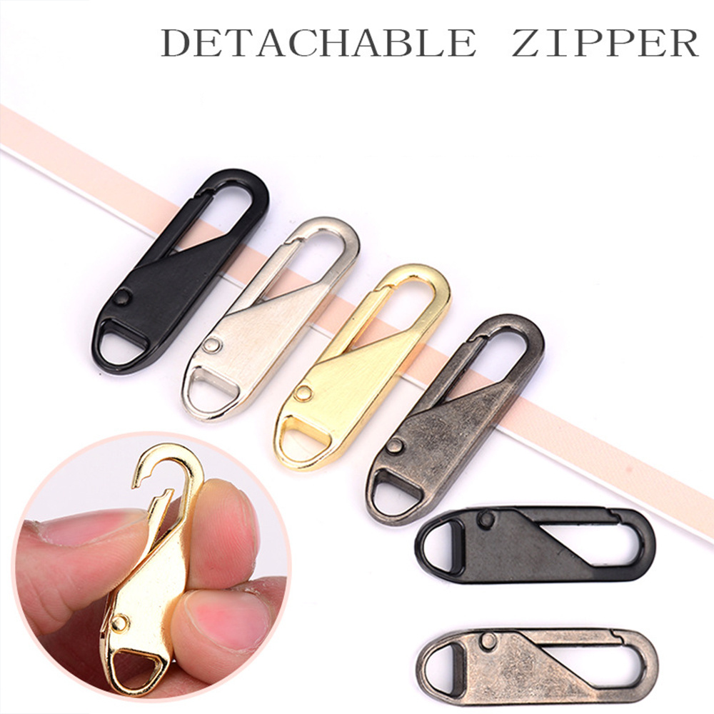 Double Opening Zipper Pull Replacement - 4 Pcs Detachable Zipper Clip Theft Deterrent, Metal Zipper Pulls Tab Replacement, Multipurpose Zipper