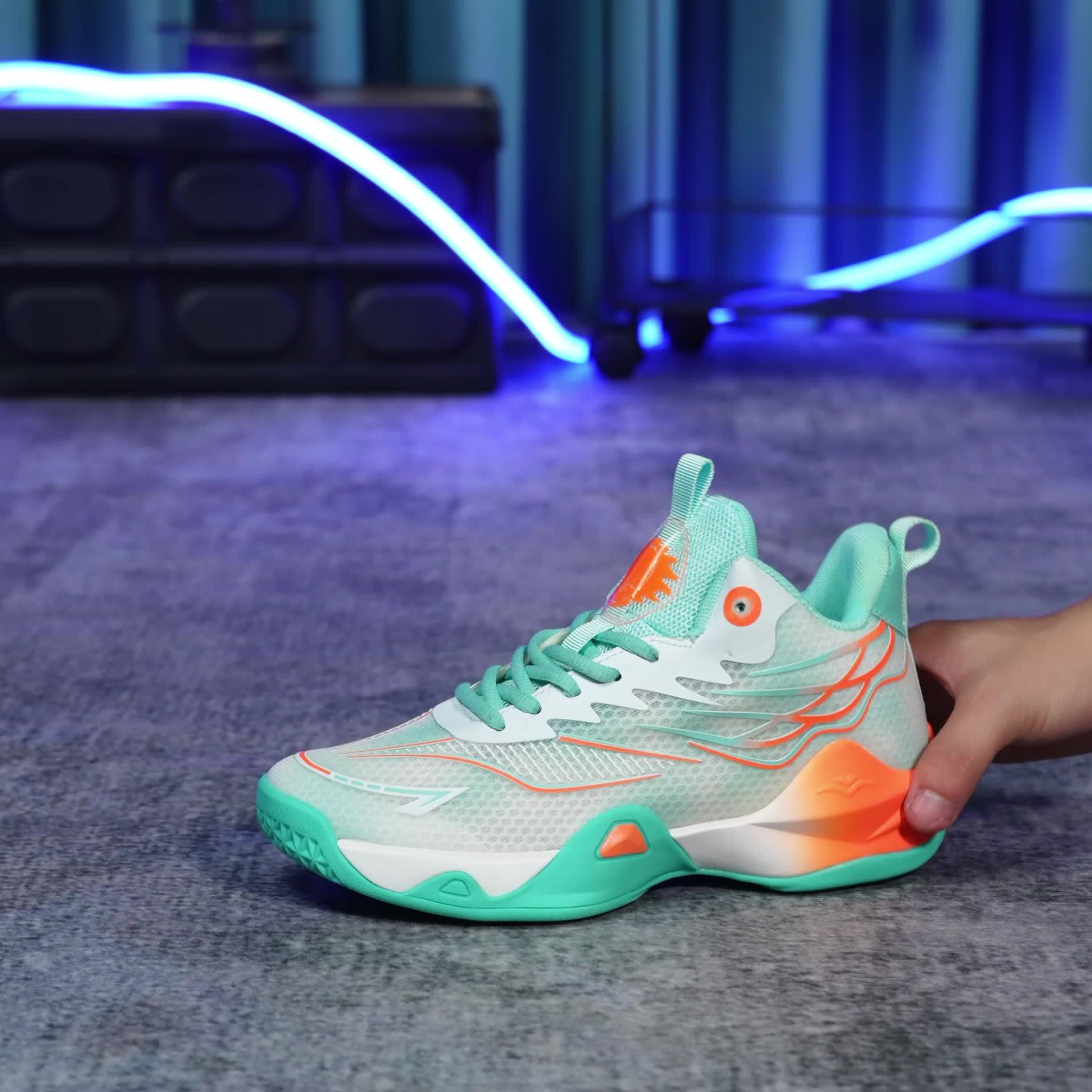 spring summer men's color block basketball shoes comfortable