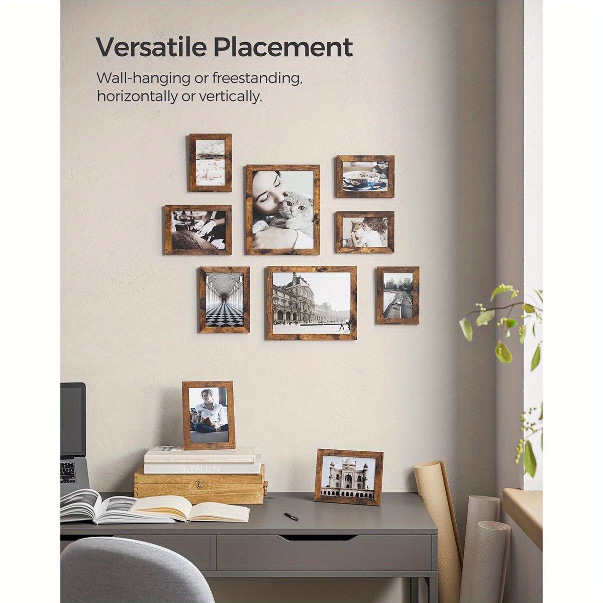 TEMU Songmics Collage Picture Frames, Collage Frames, Set Of 10 Photo Frames, Clear Glass Front