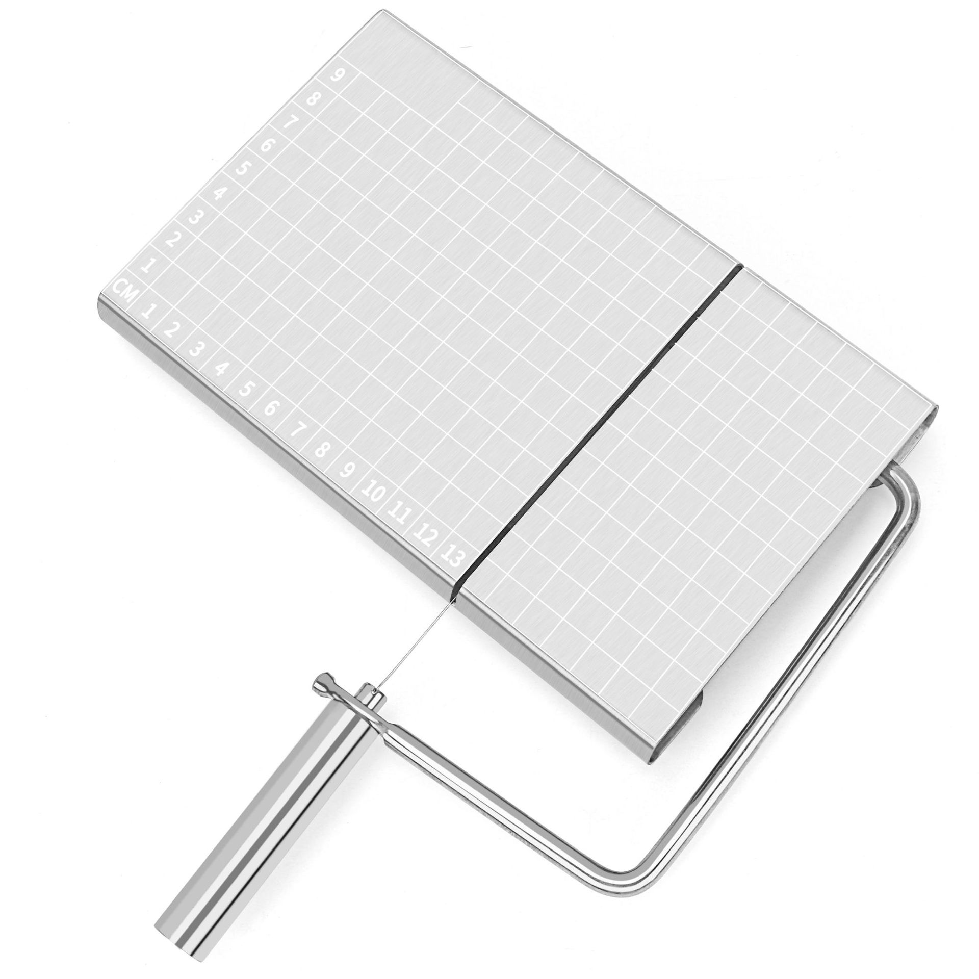 Kitchen Manual Press Slicer, Stainless Steel Wire Slicer for