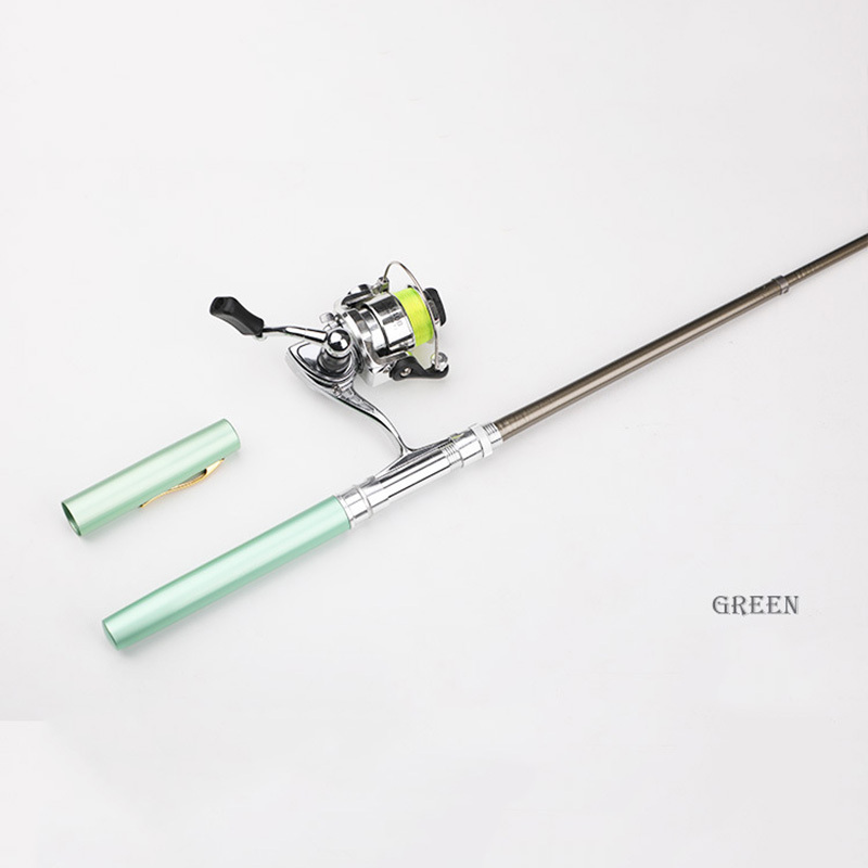 Goture New Pen Fishing Rod Mini Pocket Fishing Reel and Rod Combos Aluminum  Alloy Portable Telescopic P…