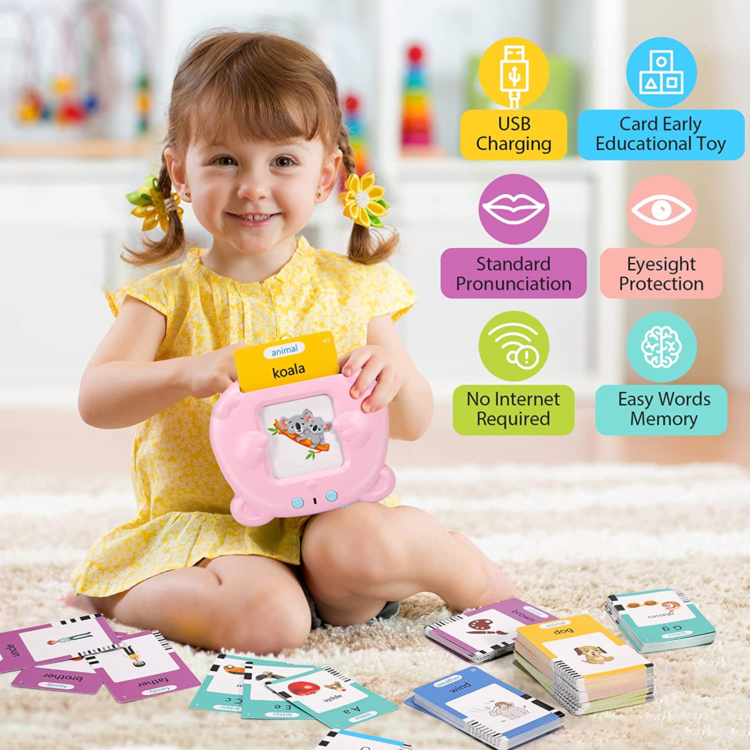 early education learning language study toy words reader for preschool education boys and girls 224 and 510 words cards reader for toddlers speech therapy toys language talking toy autism toys