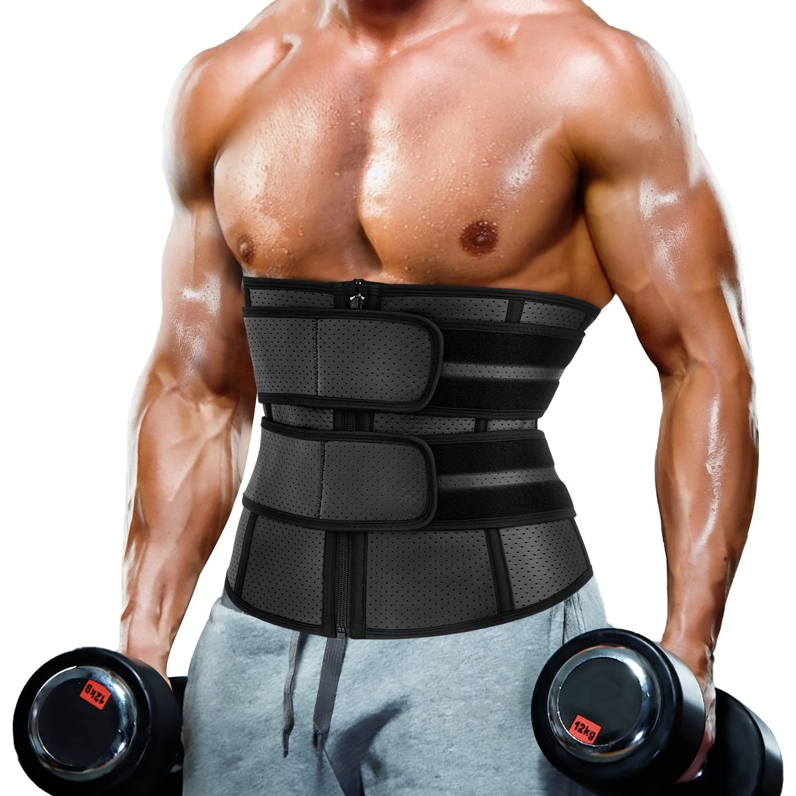 Nouvelle ceinture abdominale pour homme Fitness Sweat Sports Belt Réduire  beer Belly Shapewear