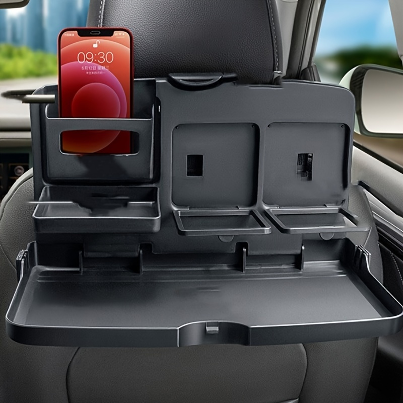  Papelera de coche multifunción para colgar en el coche, asiento  delantero, asiento trasero, consola de piso con tapa, cubo de basura  (color: C) : Automotriz