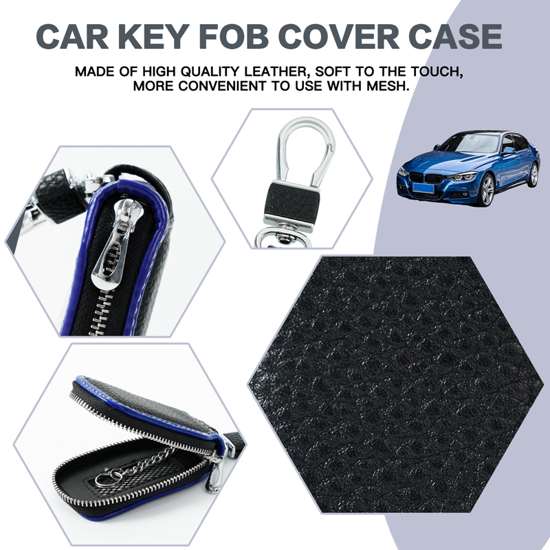 Auto Key Bag Wallet Case Car Key Holder for Car Leather Key Cover Bag