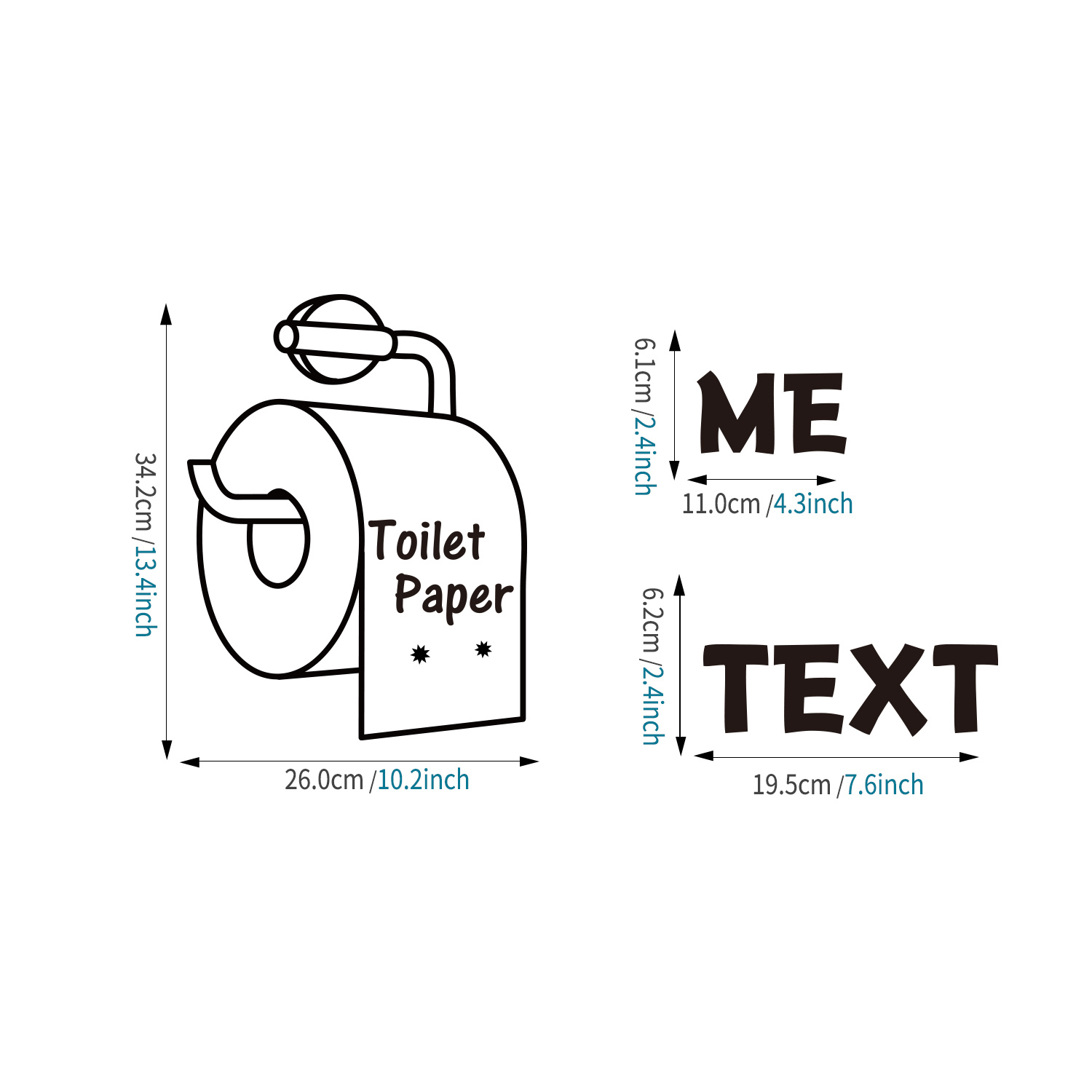 Funny Toilet Stickers Text Tissue Toilet Paper Pattern Temu