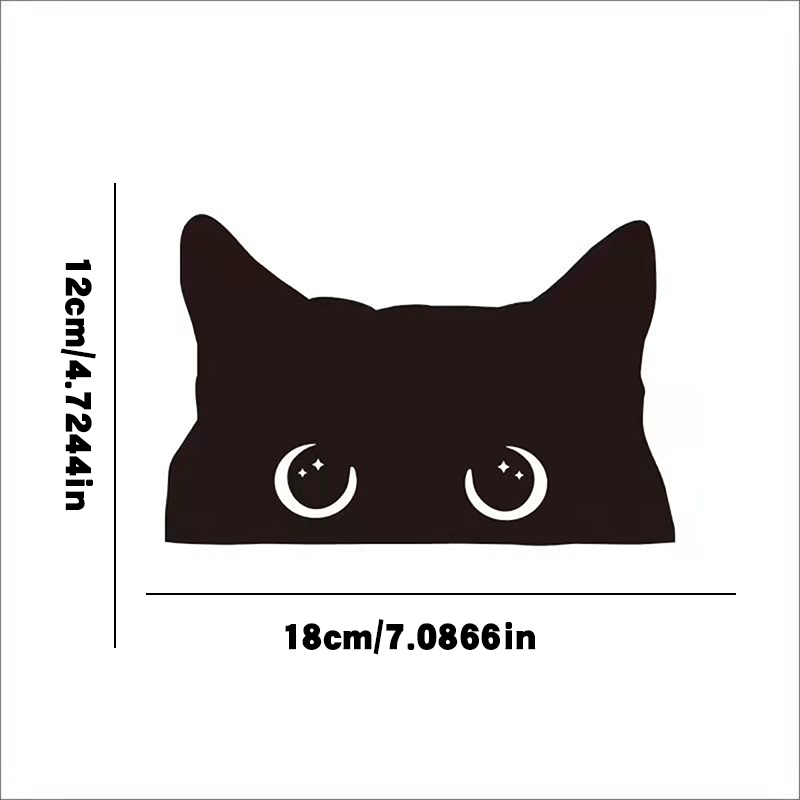1pc Curious Peeking Kitty Cat Sticker Car Sticker Cartoon Cute Black Cat  Car Scratch Cover Stickers Decals For Cars Trucks Vans Decor Accessories -  Automotive - Temu