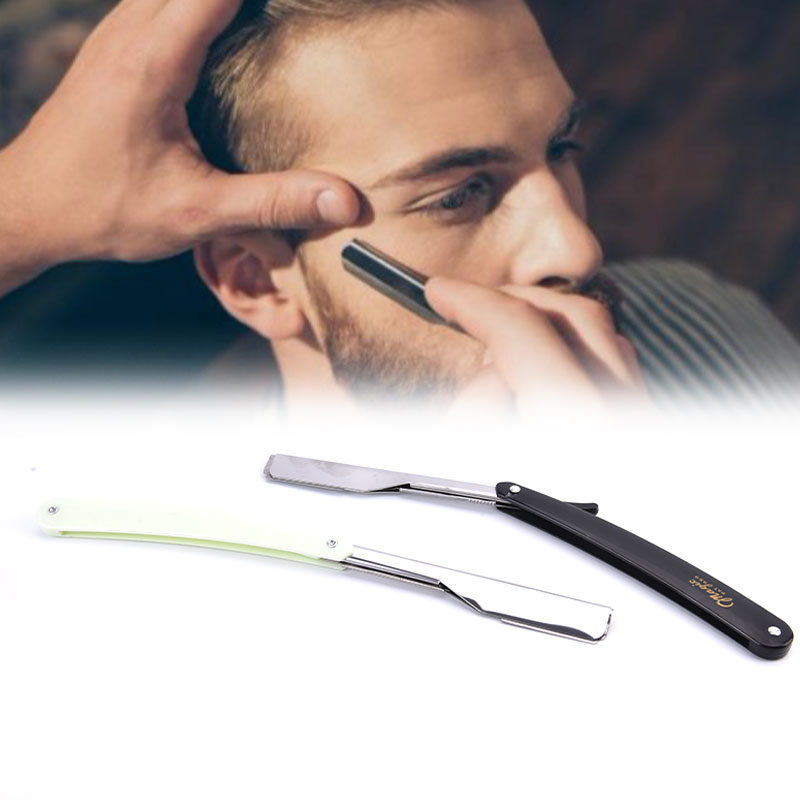 Professional Stainless Steel Straight Edge Moustache Shaver With Blade  Available From Womansquare123, $0.5