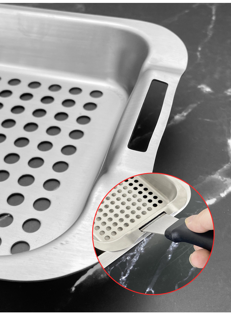 4 Sets Outdoor Stainless Steel Grill Tray Set Square Large Capacity