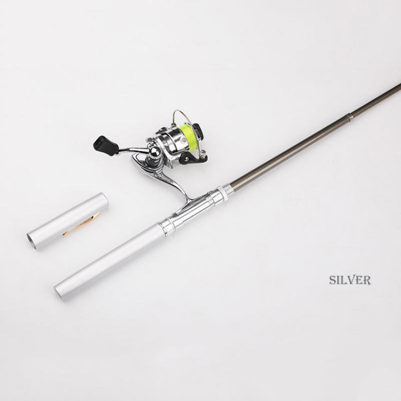Pen Fishing Rod and Reel Combos - 1.4M Pocket Collapsible Outdoor