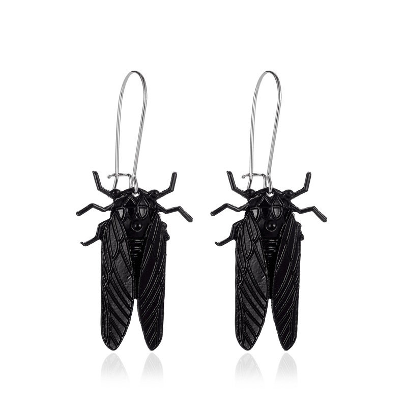 Insect Decor Drop Earrings for Women Girls Vintage Insect Pendant Earrings, 0.99, Alloy, Black, Free Returns &, Christmas Styling & Gift, Free