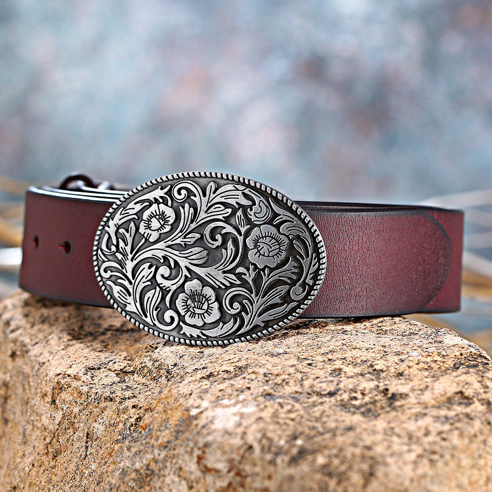 Buckle 2 Colors Versatile Western Cowboy Belt Temu