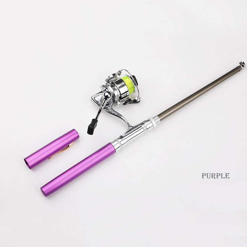 Mini Pen Fishing Rod Metal Spinning Reel Compact - Temu Canada