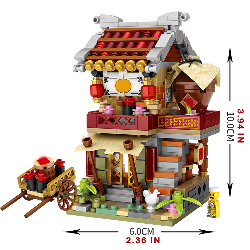 Chinatown Building Blocks Kit Toys 1722-1725 - Temu