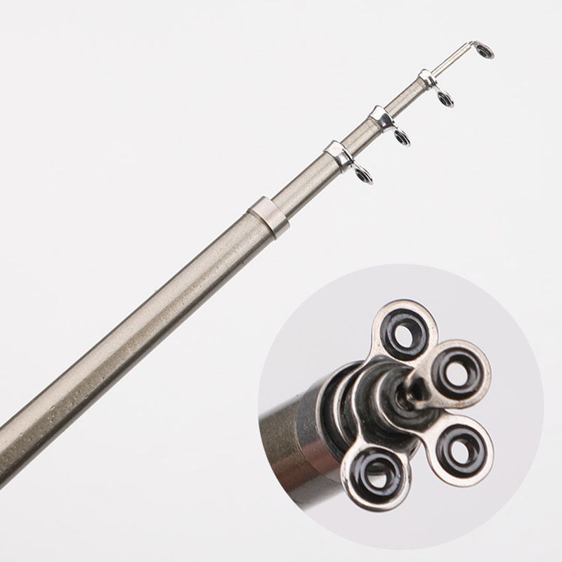 Doorslay Portable Pen Shape Fishing Rod Telescopic Aluminum Alloy Fishing  Pole + Metal Fishing Reel Spinning Reel
