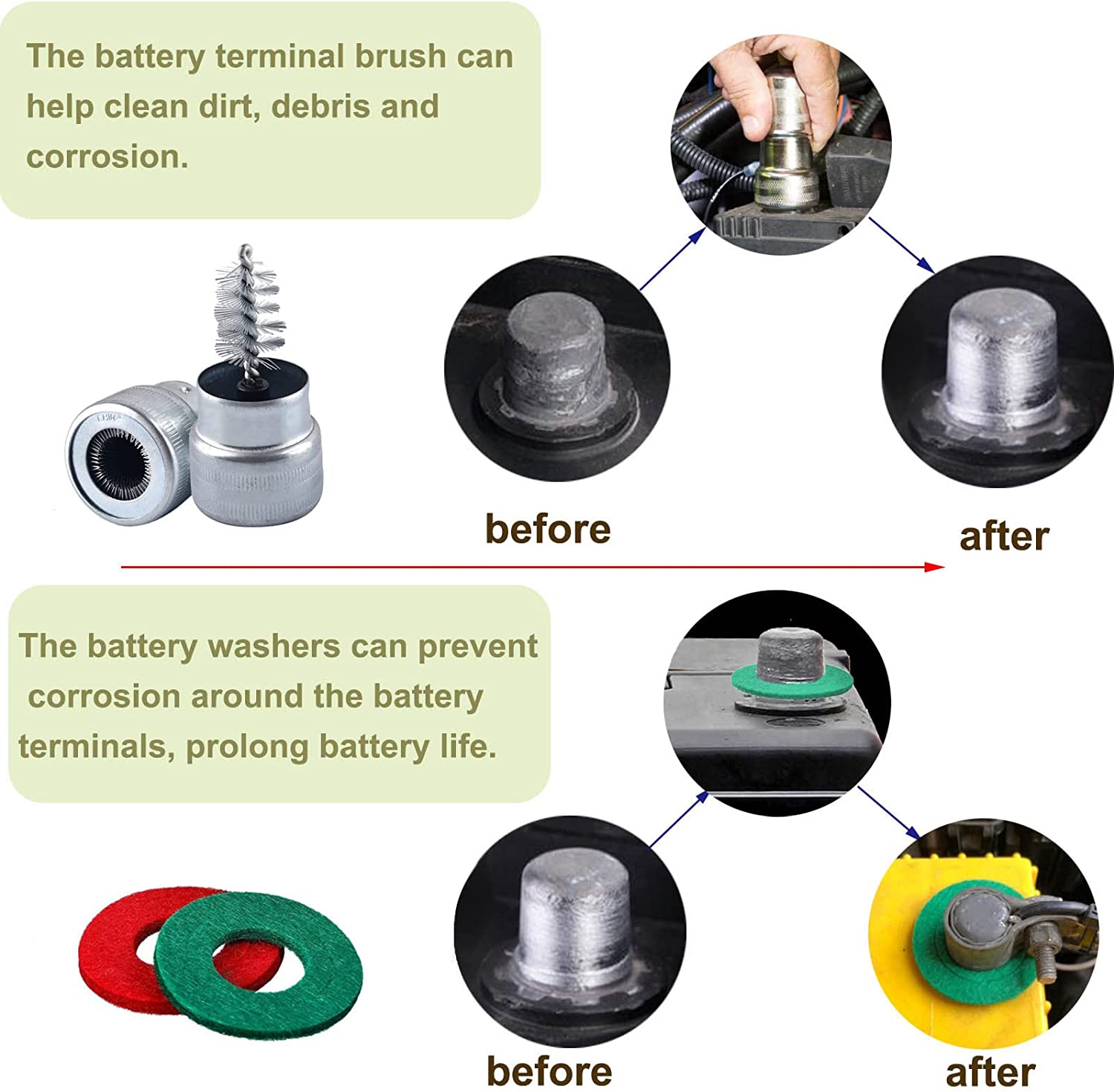 Battery Terminal Clamp Connectors 4 Way Positive Negative - Temu