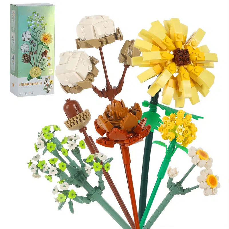 Indoor Decoration Flowers Building Blocks - Temu