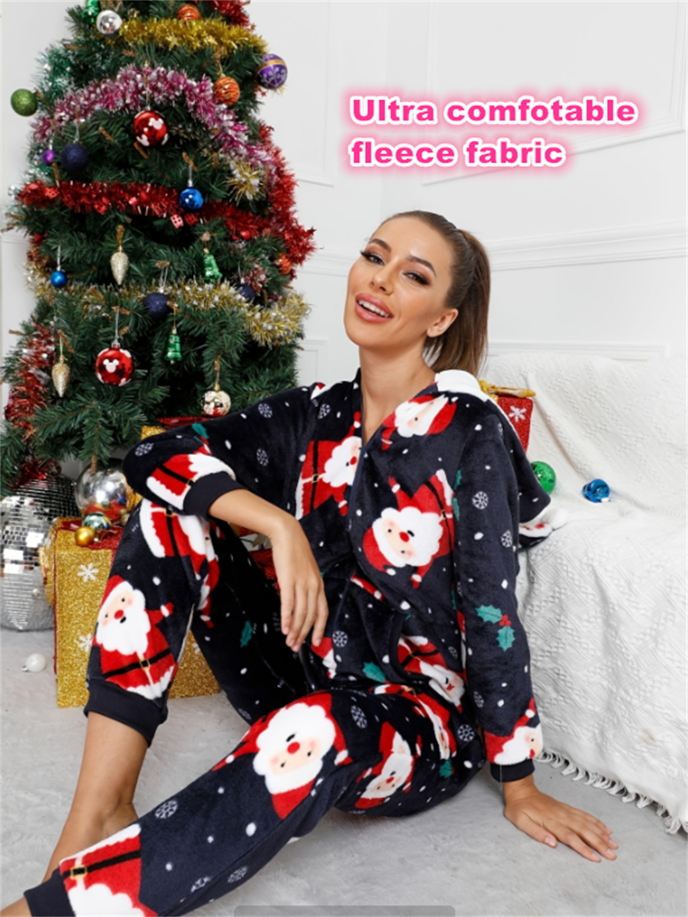 Adult Onesie Pajamas Women Christmas Winter Warm Flannel - Temu