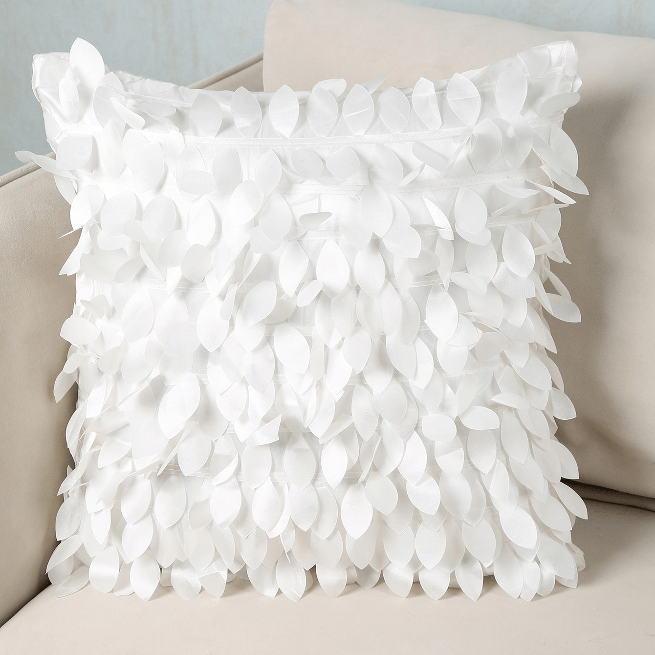 1 45*45cm Cushion Cover | Polyester Non-textile Material, Machine Washable, Zipper Closure