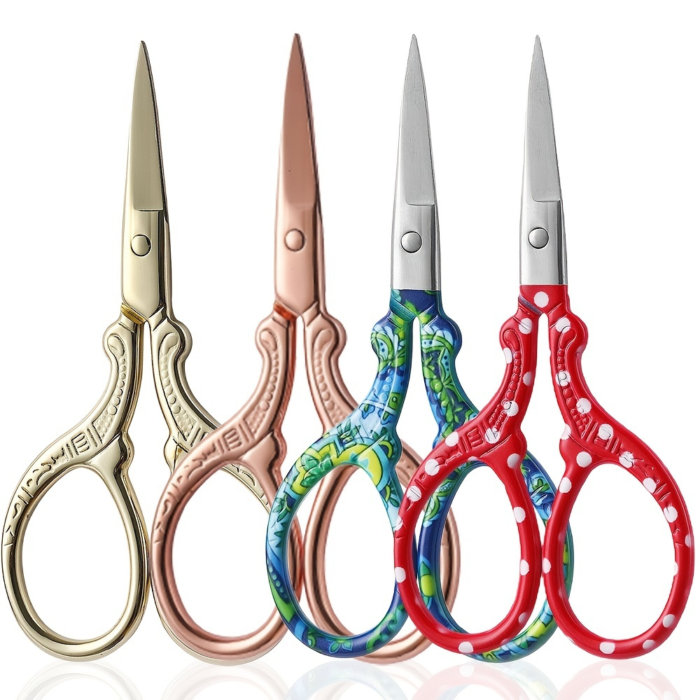 

Multifunctional Scissors Stainless Steel Curved And Rounded Pattern Scissors, For Facial, Nose Hair, Eyebrow, Beard, Mustache Trimming (multicolors)