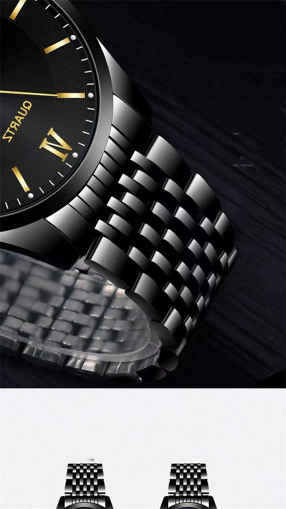 mens watch glow in the dark waterproof calendar     fashion 2022   steel watch   for gifts details 4