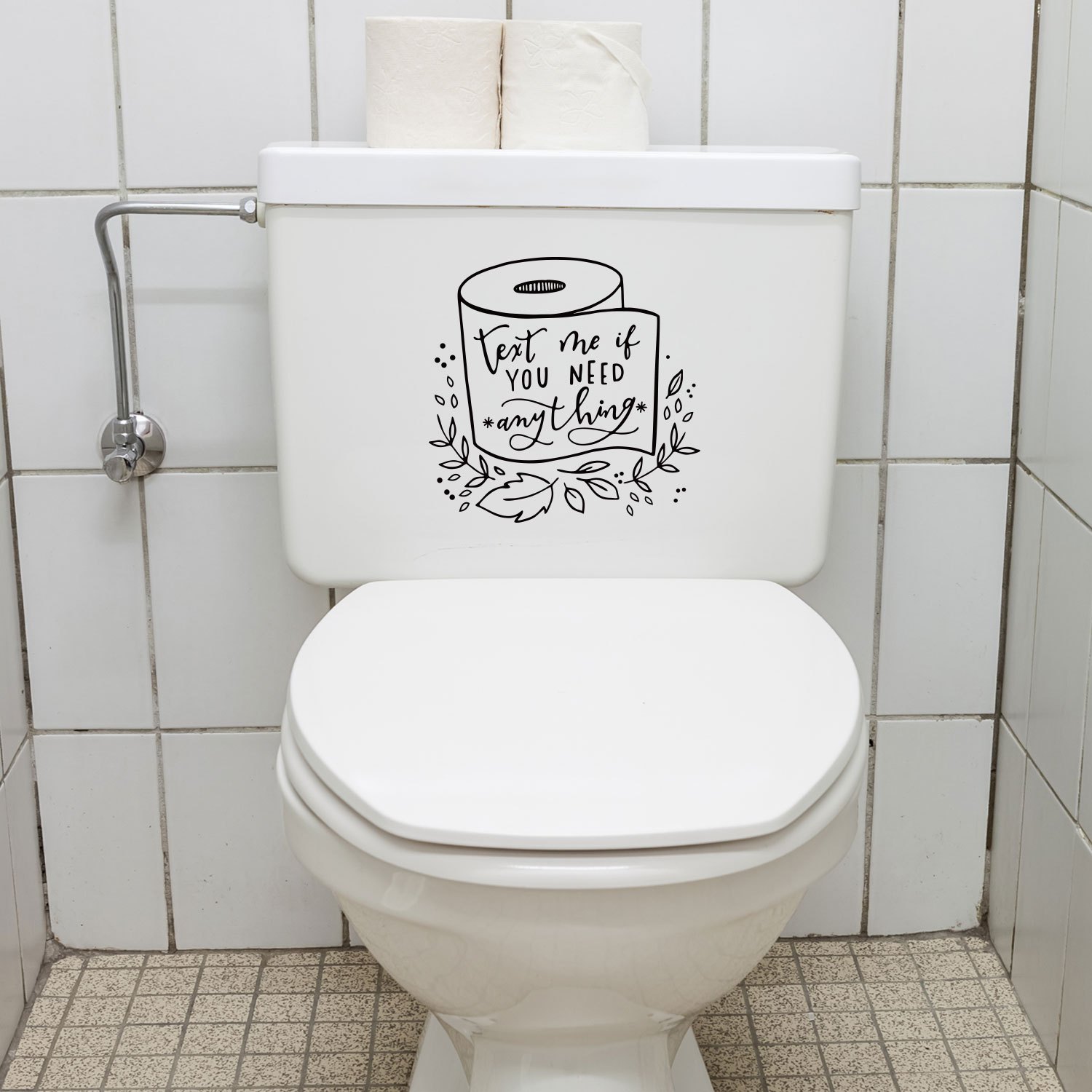 Funny Toilet Stickers Text Tissue Toilet Paper Pattern Temu