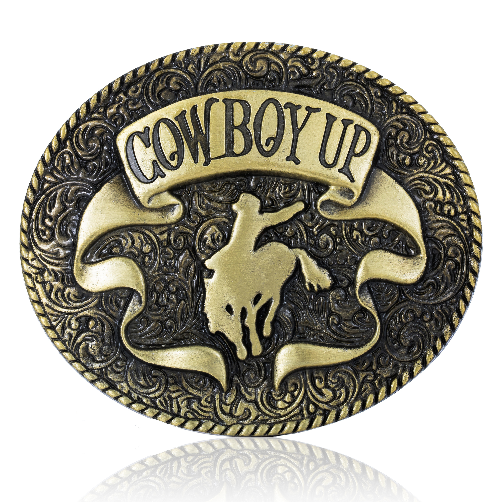 Montana Silversmiths Cowboy Up Belt Buckle
